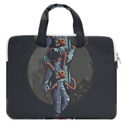 Illustration Drunk Astronaut Macbook Pro 16  Double Pocket Laptop Bag  by Bedest