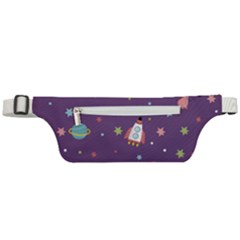 Space Travels Seamless Pattern Vector Cartoon Active Waist Bag