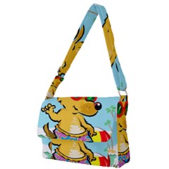 Beach Chihuahua Dog Pet Animal Full Print Messenger Bag (l) by Sarkoni