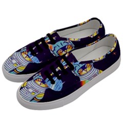 Cat Astronaut Space Retro Universe Men s Classic Low Top Sneakers by Bedest