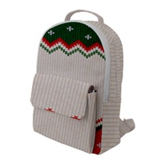 Merry Christmas Happy New Year Flap Pocket Backpack (large) by artworkshop