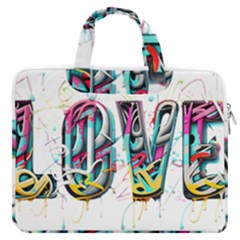 Graffiti Love Macbook Pro 16  Double Pocket Laptop Bag  by essentialimage