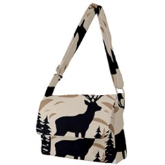 Deer Wildlife Full Print Messenger Bag (l) by Sarkoni