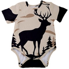 Deer Wildlife Baby Short Sleeve Bodysuit