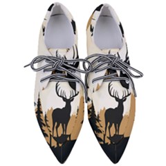 Deer Wildlife Nature Pointed Oxford Shoes by Sarkoni