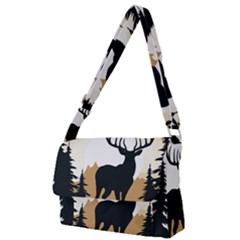 Deer Wildlife Nature Full Print Messenger Bag (l) by Sarkoni