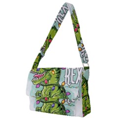 Dinosaur T-rex Dino Tyrannasaurus Full Print Messenger Bag (l) by Sarkoni