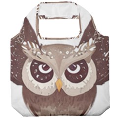 Owl Bird Feathers Foldable Grocery Recycle Bag by Sarkoni