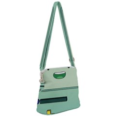 Adventure Time Bmo Beemo Green Zipper Messenger Bag by Bedest