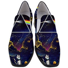 Trippy Kit Rick And Morty Galaxy Pink Floyd Women Slip On Heel Loafers by Bedest