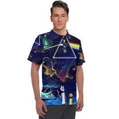 Trippy Kit Rick And Morty Galaxy Pink Floyd Men s Polo T-shirt by Bedest