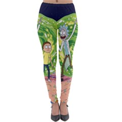 Rick And Morty Adventure Time Cartoon Lightweight Velour Leggings by Bedest