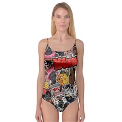 Stickerbomb Crazy Graffiti Graphite Monster Camisole Leotard  by Bedest