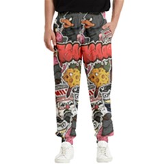 Stickerbomb Crazy Graffiti Graphite Monster Men s Elastic Waist Pants by Bedest