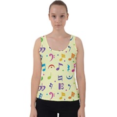 Seamless Pattern Musical Note Doodle Symbol Velvet Tank Top by Hannah976