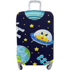 Space Seamless Pattern Illustration Luggage Cover (large) by Hannah976