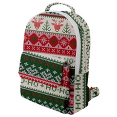 Ugly Sweater Merry Christmas  Flap Pocket Backpack (small) by artworkshop