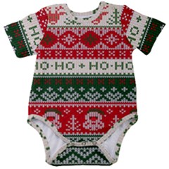 Ugly Sweater Merry Christmas  Baby Short Sleeve Bodysuit by artworkshop