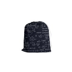 Mathematical Seamless Pattern With Geometric Shapes Formulas Drawstring Pouch (xs) by Hannah976