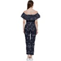 Mathematical Seamless Pattern With Geometric Shapes Formulas Bardot Ruffle jumpsuit View4