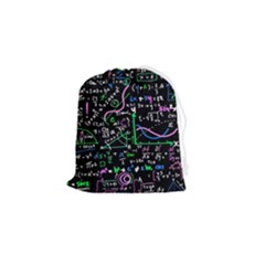 Math Linear Mathematics Education Circle Background Drawstring Pouch (small) by Hannah976