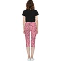 Pink Monstera Inside Out Lightweight Velour Capri Leggings  View4