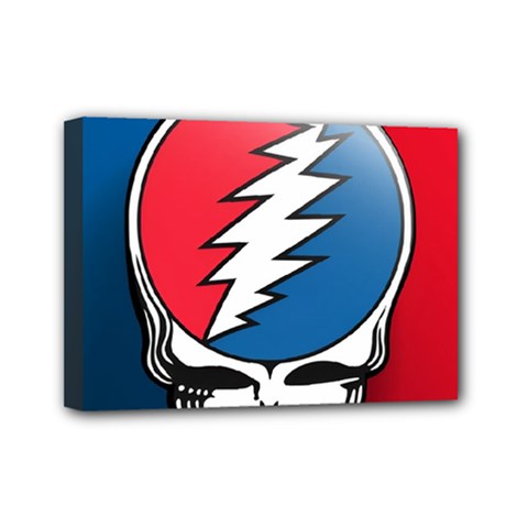 Grateful Dead Big Skull Mini Canvas 7  X 5  (stretched)