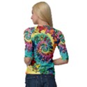 Grateful Dead Bears Tie Dye Vibrant Spiral Quarter Sleeve Raglan T-Shirt View2