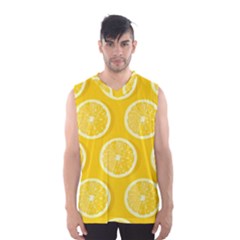 Lemon Fruits Slice Seamless Pattern Men s Basketball Tank Top by Ravend