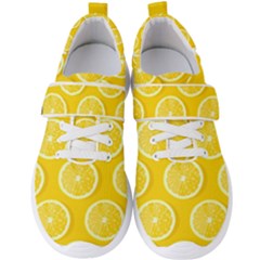 Lemon Fruits Slice Seamless Pattern Men s Velcro Strap Shoes by Ravend