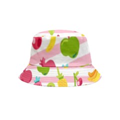 Tropical Fruits Berries Seamless Pattern Bucket Hat (kids) by Ravend