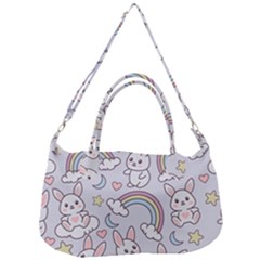 Seamless Pattern With Cute Rabbit Character Removable Strap Handbag by Apen