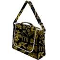 Golden Indian Traditional Signs Symbols Box Up Messenger Bag View1