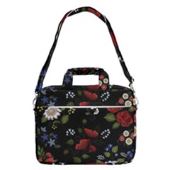 Floral Folk Fashion Ornamental Embroidery Pattern Macbook Pro 13  Shoulder Laptop Bag 