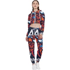 Make Devil Discovery  Cropped Zip Up Lounge Set by Saikumar