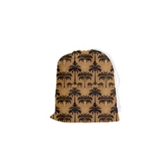 Camel Palm Tree Patern Drawstring Pouch (xs) by Jatiart