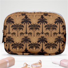 Camel Palm Tree Patern Make Up Pouch (small) by Jatiart