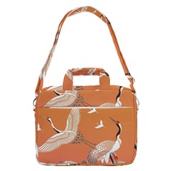 Japanese Crane Painting Of Birds Macbook Pro 16  Shoulder Laptop Bag by Cendanart