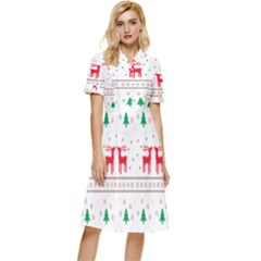 Christmas Button Top Knee Length Dress by saad11