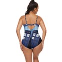 Tardis Doctor Who Space Blue Retro Full Coverage Swimsuit View4