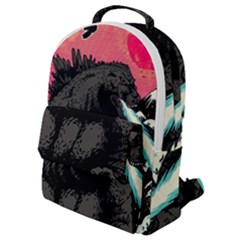 Godzilla Vintage Wave Flap Pocket Backpack (small) by Cendanart