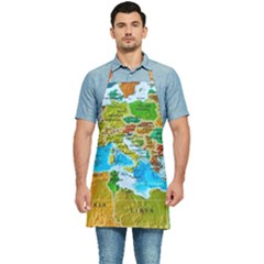 World Map Kitchen Apron by Ket1n9