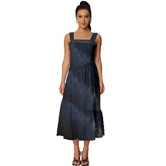 Cosmos Dark Hd Wallpaper Milky Way Square Neckline Tiered Midi Dress by Ket1n9