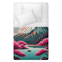 Mountain Landscape Sky Fuji Nature Duvet Cover (single Size) by Cendanart