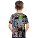 Vintage Horror Collage Pattern Kids  Cotton T-Shirt View2