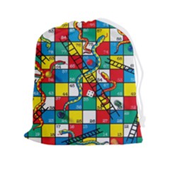 Snakes And Ladders Drawstring Pouch (2xl) by Ket1n9