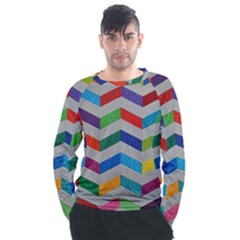 Charming Chevrons Quilt Men s Long Sleeve Raglan T-shirt