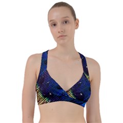 Peacock Feather Retina Mac Sweetheart Sports Bra