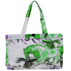 Horse Horses Animal World Green Canvas Work Bag by Ket1n9