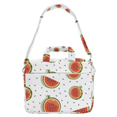 Seamless Background Pattern-with-watermelon Slices Macbook Pro 16  Shoulder Laptop Bag by Ket1n9